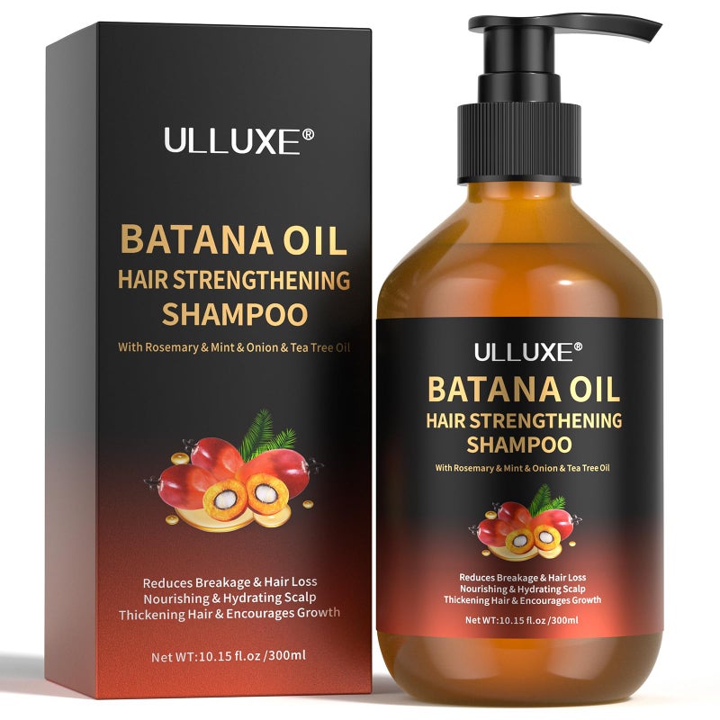 Batana Oil Hair Growth Shampoo Strengthening Regrowth Shampoo for Men  Women with Thinning Hair  Hair Loss Infused Rosemary Mint Oil Nourishes Scalp Sulfate Free for All Hair Types 1015 floz